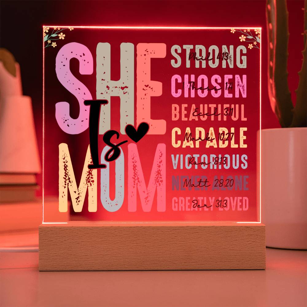 She is Mom Acrylic Plaque