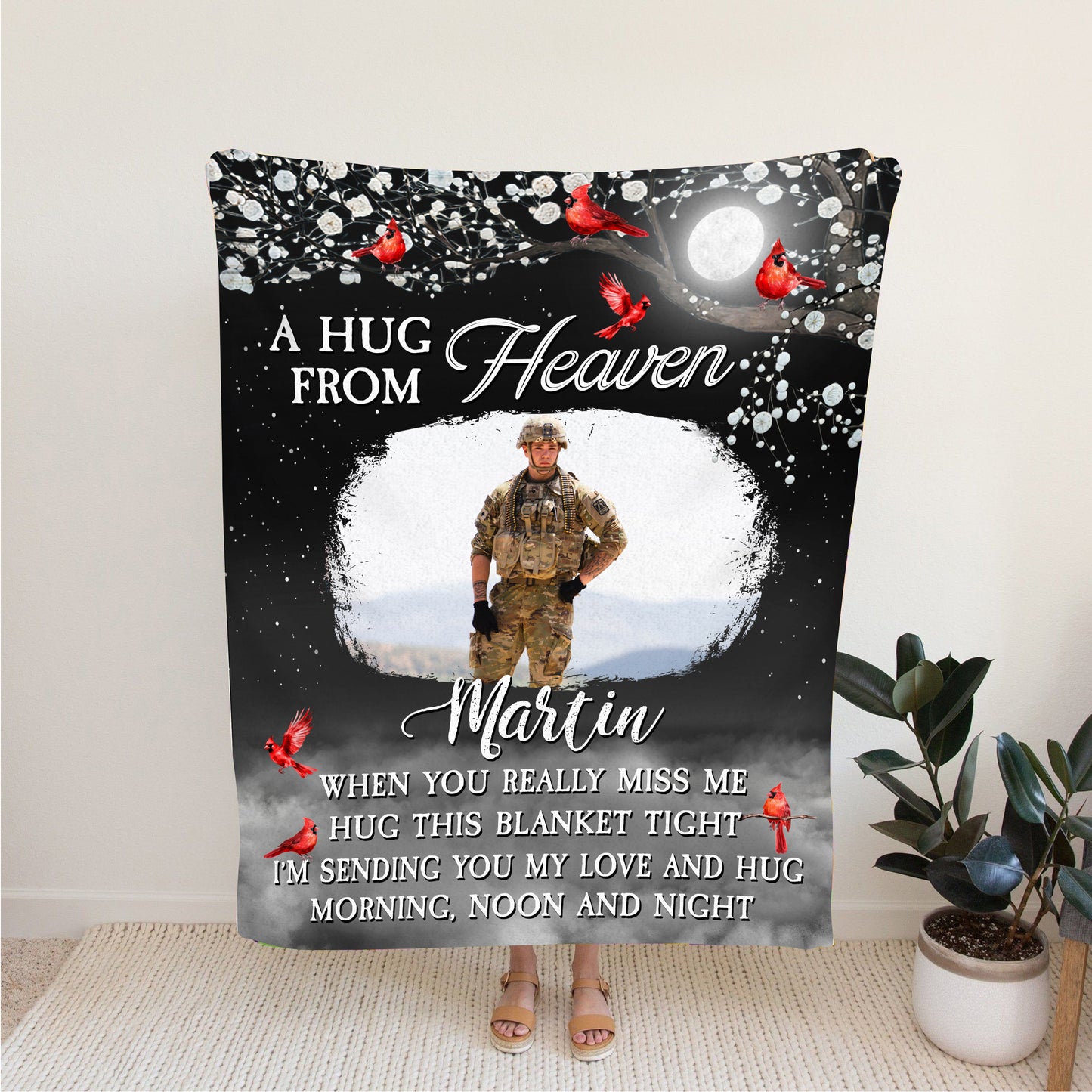 A Hug From Heaven - Personalized Photo Blanket